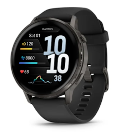 Venu 4 (Slate with Black Silicone Band, 45mm)